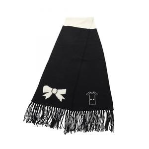 CHANEL Cashmere Scarf for Women, Black and White, P36563K02253